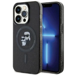 Karl Lagerfeld Karl&Choupette Glitter MagSafe case for iPhone 15 Pro - blackeng