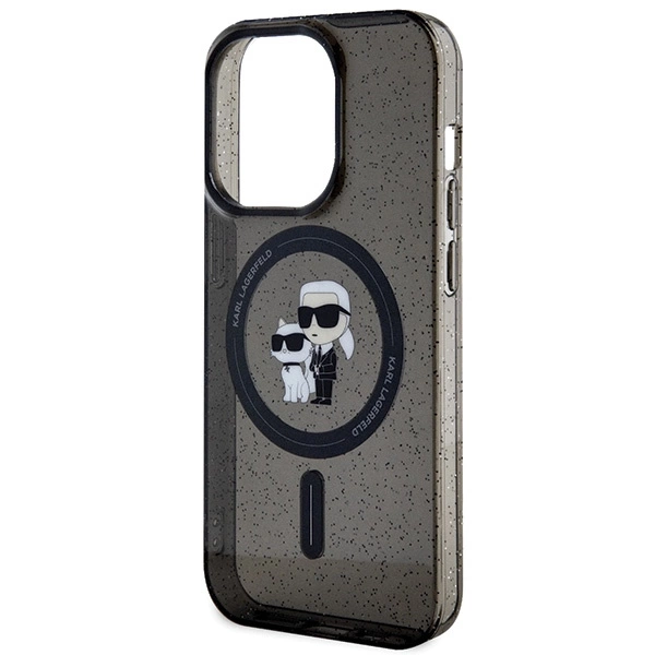 Karl Lagerfeld Karl&Choupette Glitter MagSafe case for iPhone 15 Pro - blackeng