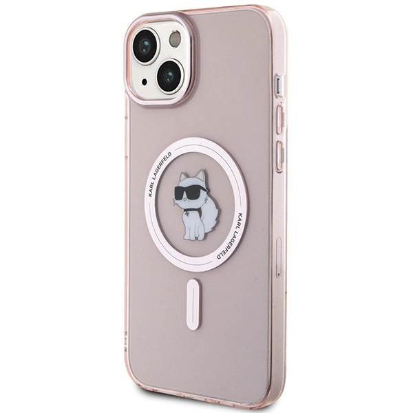Karl Lagerfeld IML Choupette MagSafe case for iPhone 15 Plus - pinkeng