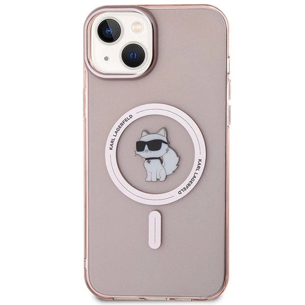 Karl Lagerfeld IML Choupette MagSafe case for iPhone 15 Plus - pinkeng