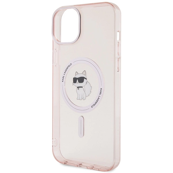 Karl Lagerfeld IML Choupette MagSafe case for iPhone 15 Plus - pinkeng
