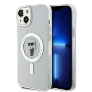 Karl Lagerfeld IML Ikonik MagSafe case for iPhone 15 Plus - transparenteng