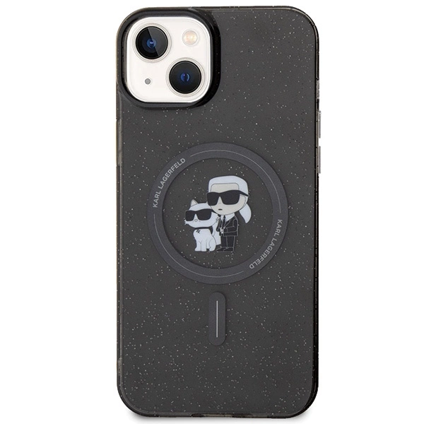 Karl Lagerfeld Karl&Choupette Glitter MagSafe case for iPhone 15 Plus - blackeng