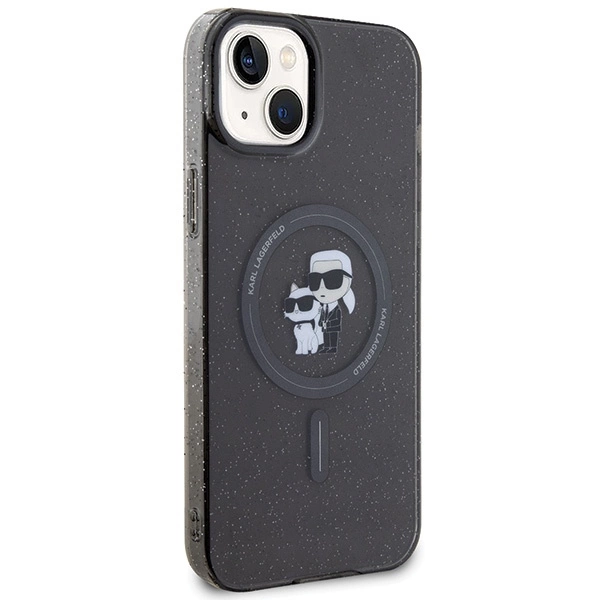 Karl Lagerfeld Karl&Choupette Glitter MagSafe case for iPhone 15 Plus - blackeng