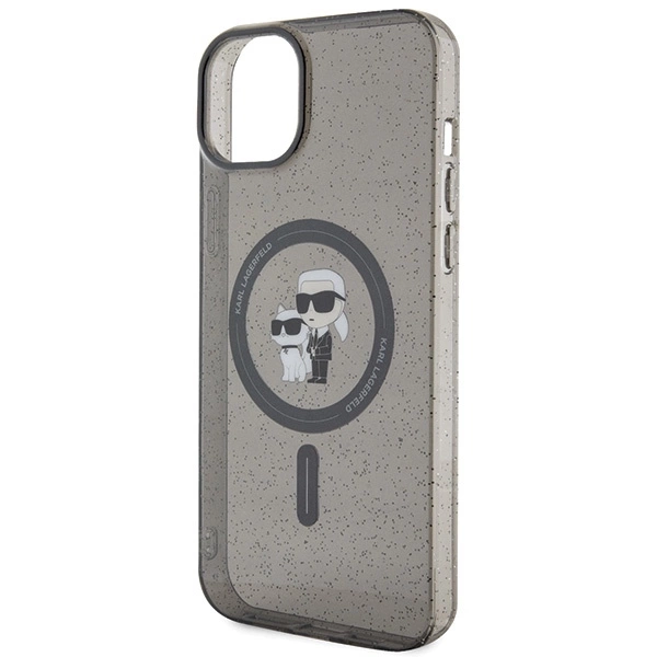 Karl Lagerfeld Karl&Choupette Glitter MagSafe case for iPhone 15 Plus - blackeng