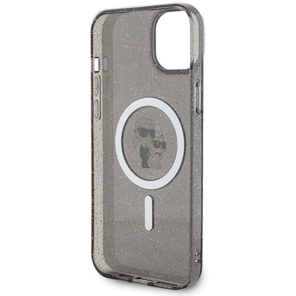 Karl Lagerfeld Karl&Choupette Glitter MagSafe case for iPhone 15 Plus - blackeng