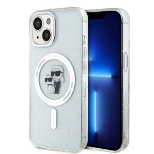 Karl Lagerfeld Karl&Choupette Glitter MagSafe case for iPhone 15 Plus - transparenteng