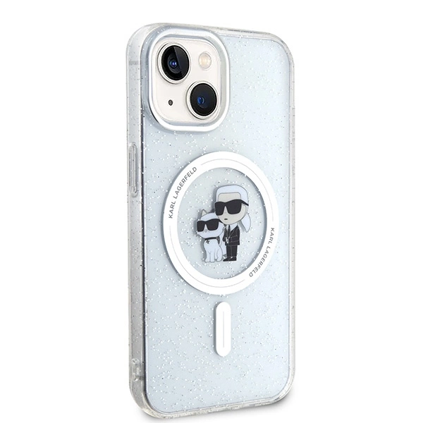 Karl Lagerfeld Karl&Choupette Glitter MagSafe case for iPhone 15 Plus - transparenteng