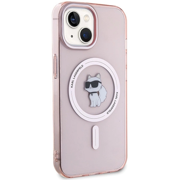 Karl Lagerfeld IML Choupette MagSafe case for iPhone 15 - pinkeng