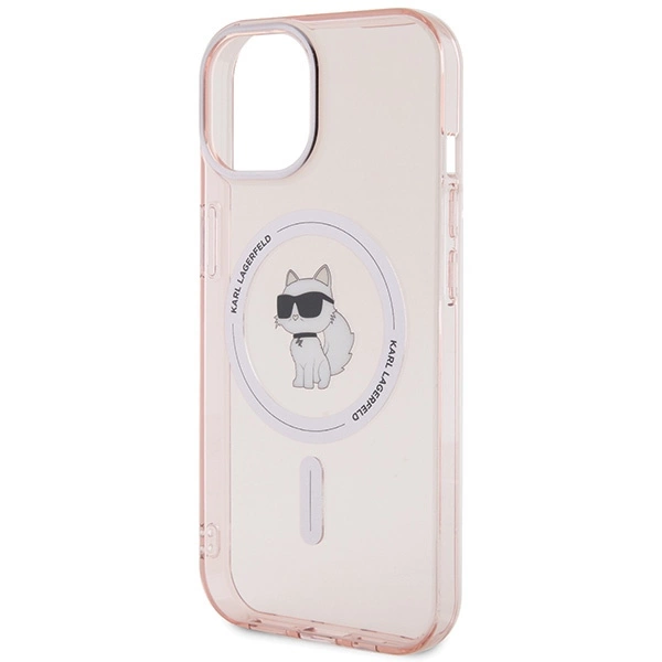 Karl Lagerfeld IML Choupette MagSafe case for iPhone 15 - pinkeng