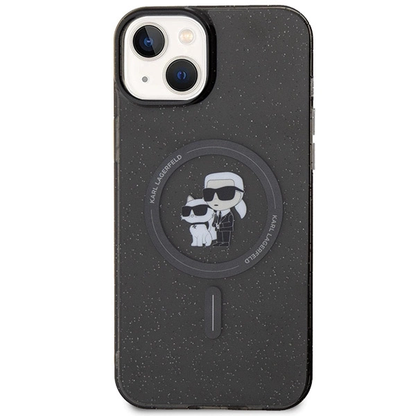 Karl Lagerfeld Karl&Choupette Glitter MagSafe case for iPhone 15 - blackeng