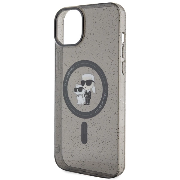 Karl Lagerfeld Karl&Choupette Glitter MagSafe case for iPhone 15 - blackeng