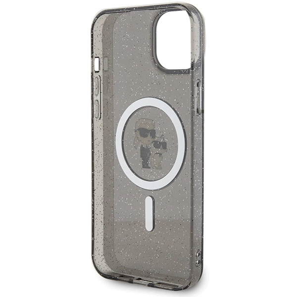 Karl Lagerfeld Karl&Choupette Glitter MagSafe case for iPhone 15 - blackeng