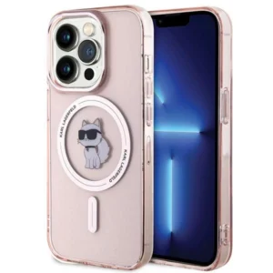 Karl Lagerfeld IML Choupette MagSafe case for iPhone 15 Pro Max - pinkeng