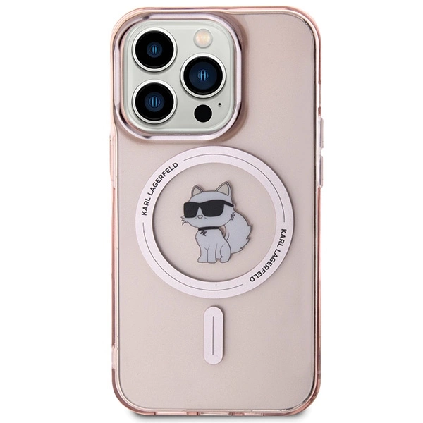 Karl Lagerfeld IML Choupette MagSafe case for iPhone 15 Pro Max - pinkeng