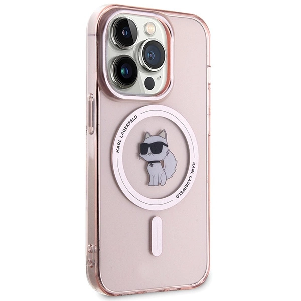Karl Lagerfeld IML Choupette MagSafe case for iPhone 15 Pro Max - pinkeng
