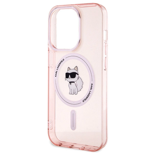 Karl Lagerfeld IML Choupette MagSafe case for iPhone 15 Pro Max - pinkeng