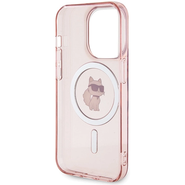 Karl Lagerfeld IML Choupette MagSafe case for iPhone 15 Pro Max - pinkeng