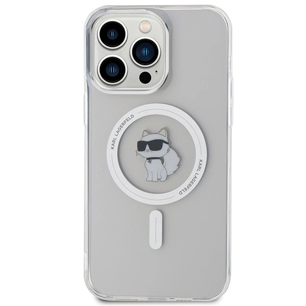 Karl Lagerfeld IML Choupette MagSafe case for iPhone 15 Pro Max - transparenteng