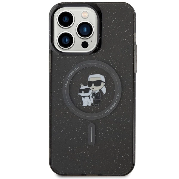 Karl Lagerfeld Karl&Choupette Glitter MagSafe case for iPhone 15 Pro Max - blackeng