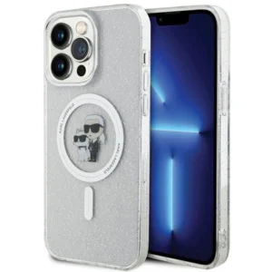 Karl Lagerfeld Karl&Choupette Glitter MagSafe case for iPhone 15 Pro Max - transparenteng