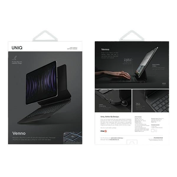 Uniq Venno Magnetic Smart case with keyboard for iPad Pro 11'' (2022/2021) / Air 10.9'' (2022/2020) - blackeng