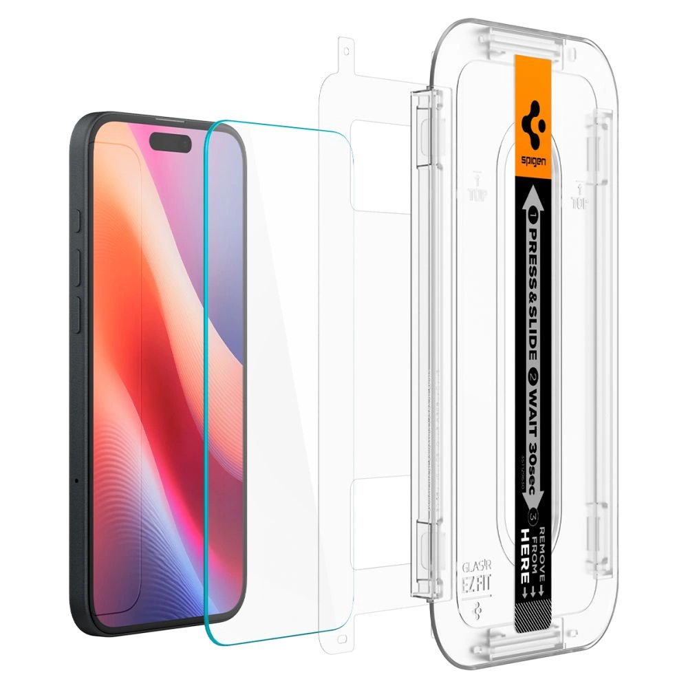 Spigen Glas.tR EZ Fit Tempered Glass for iPhone 15 / 16eng