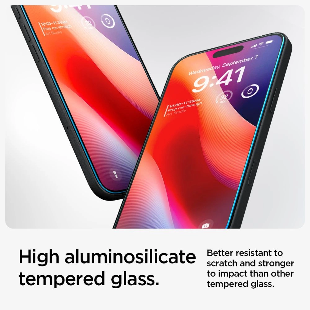 Spigen Glas.tR EZ Fit Tempered Glass for iPhone 15 / 16eng