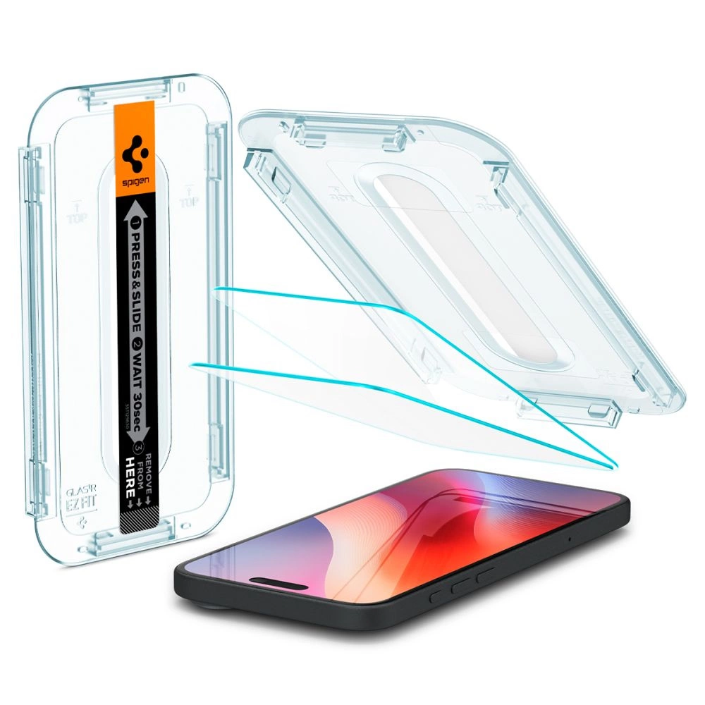 Spigen Glas.tR EZ Fit tempered glass for iPhone 15 / 16 - 2 pcs.eng