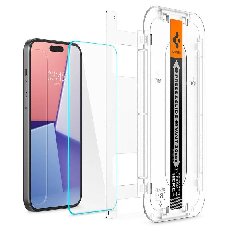 Spigen Glas.tR EZ Fit Tempered Glass for iPhone 15 Plus / 16 Pluseng