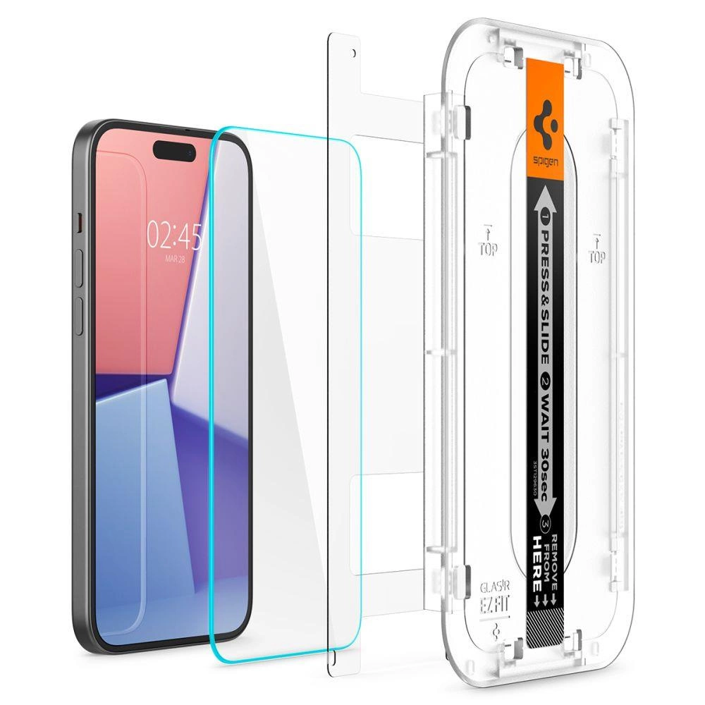 Spigen Glas.tR EZ Fit Tempered Glass for iPhone 15 Plus / 16 Pluseng
