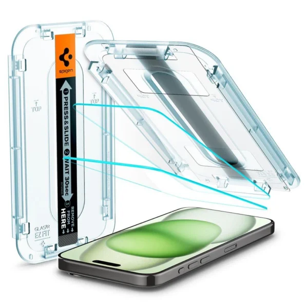 Spigen Glas.tR EZ Fit Tempered Glass for iPhone 15 Plus / 16 Plus - 2 pcs.eng