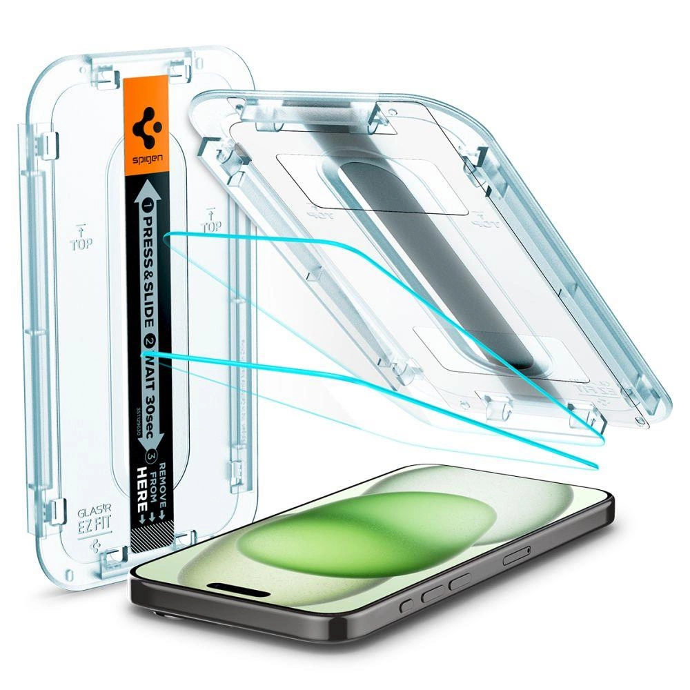 Spigen Glas.tR EZ Fit Tempered Glass for iPhone 15 Plus / 16 Plus - 2 pcs.eng