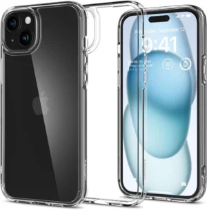 Spigen Ultra Hybrid iPhone 15 Case - Cleareng