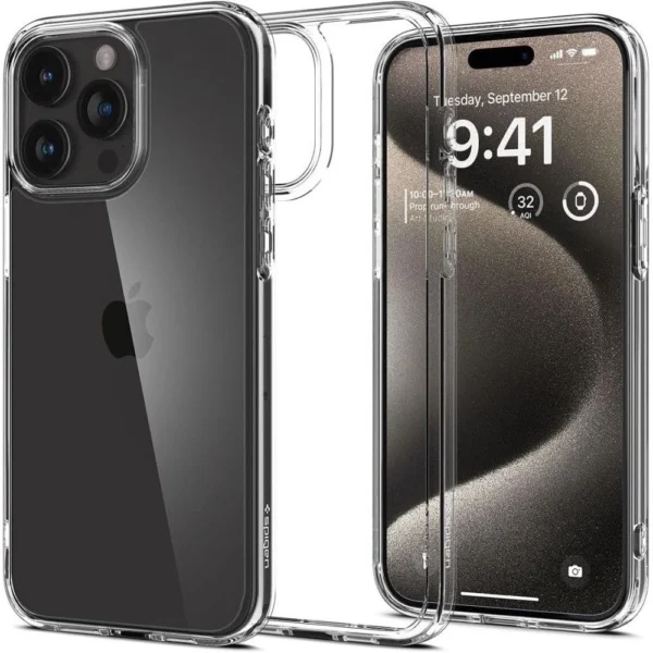 Spigen Ultra Hybrid iPhone 15 Pro Case - Cleareng