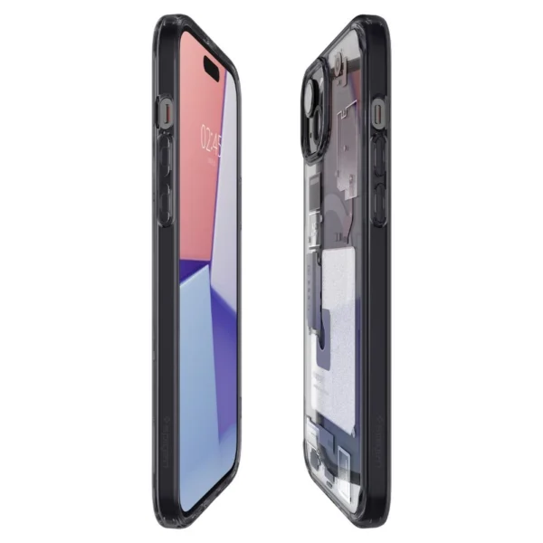 Spigen Ultra Hybrid Mag Case with MagSafe for iPhone 15 Plus - Dark Gray (Zero One Pattern)eng