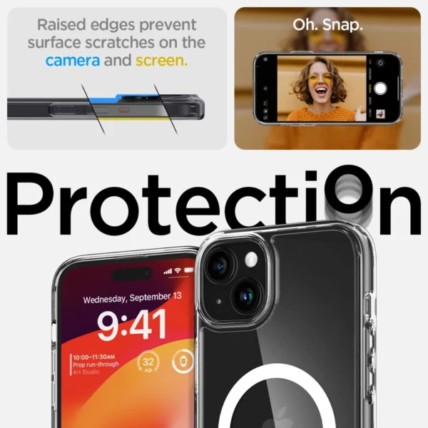 Spigen Ultra Hybrid Mag Case with MagSafe for iPhone 15 Plus - Whiteeng