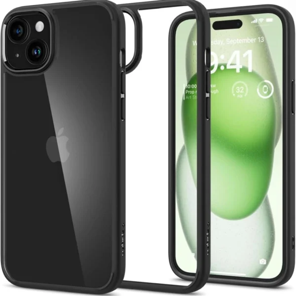 Spigen Ultra Hybrid iPhone 15 Plus Case - Matte Blackeng