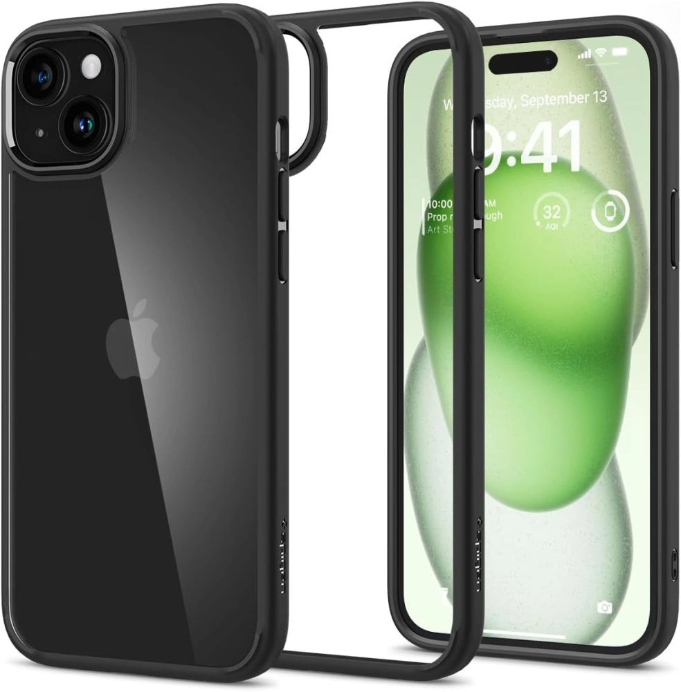 Spigen Ultra Hybrid iPhone 15 Plus Case - Matte Blackeng