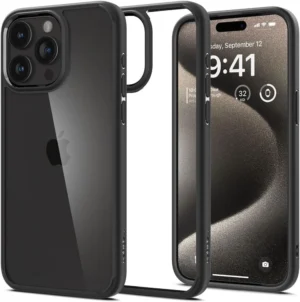 Spigen Ultra Hybrid iPhone 15 Pro Max Case - Matte Blackeng