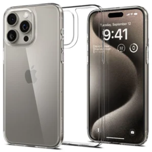 Spigen Airskin Hybrid Case for iPhone 15 Pro Max - Cleareng