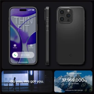 Spigen Thin Fit iPhone 15 Pro Max Case - Blackeng