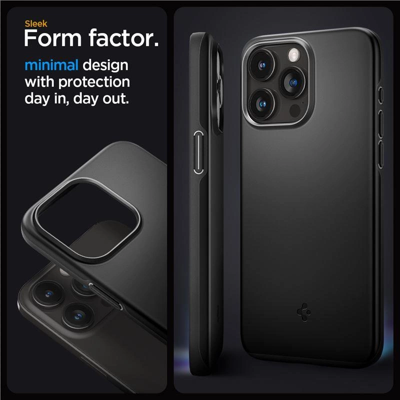 Spigen Thin Fit iPhone 15 Pro Max Case - Blackeng