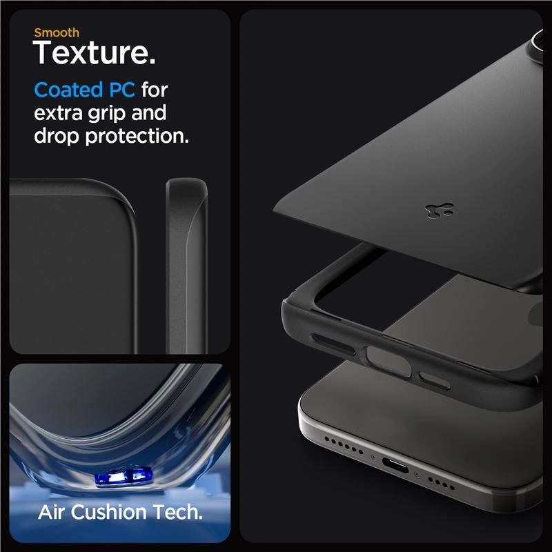 Spigen Thin Fit iPhone 15 Pro Max Case - Blackeng
