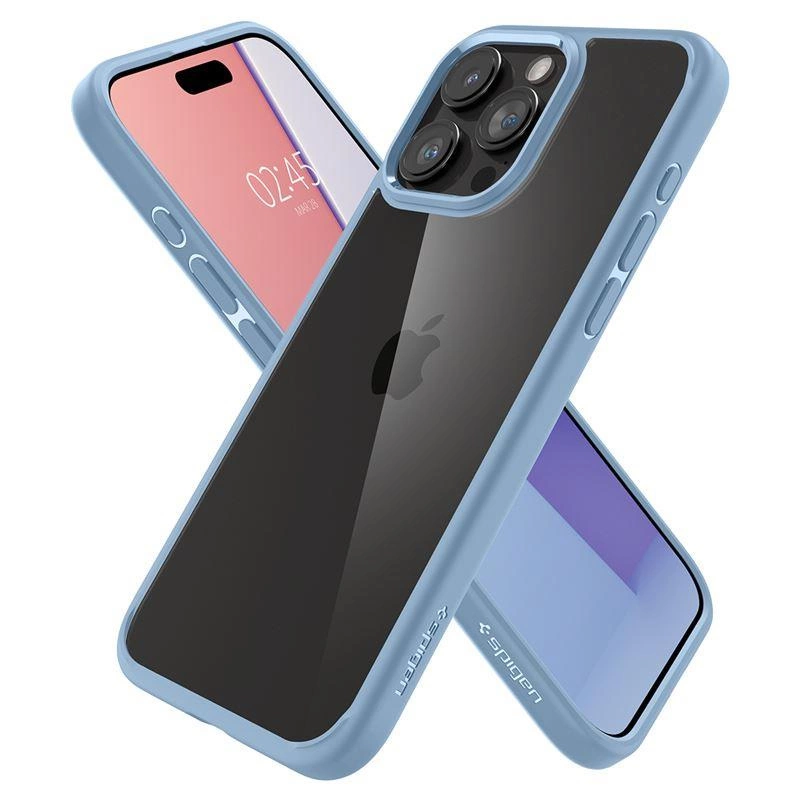 Spigen Crystal Hybrid Case for iPhone 15 Pro Max - Clear Blueeng