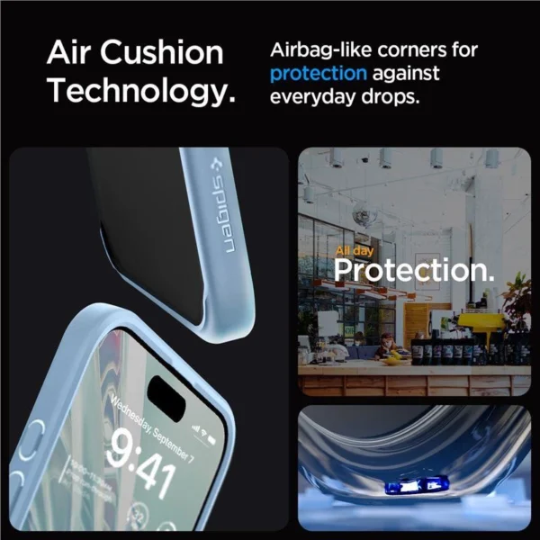 Spigen Crystal Hybrid Case for iPhone 15 Pro Max - Clear Blueeng