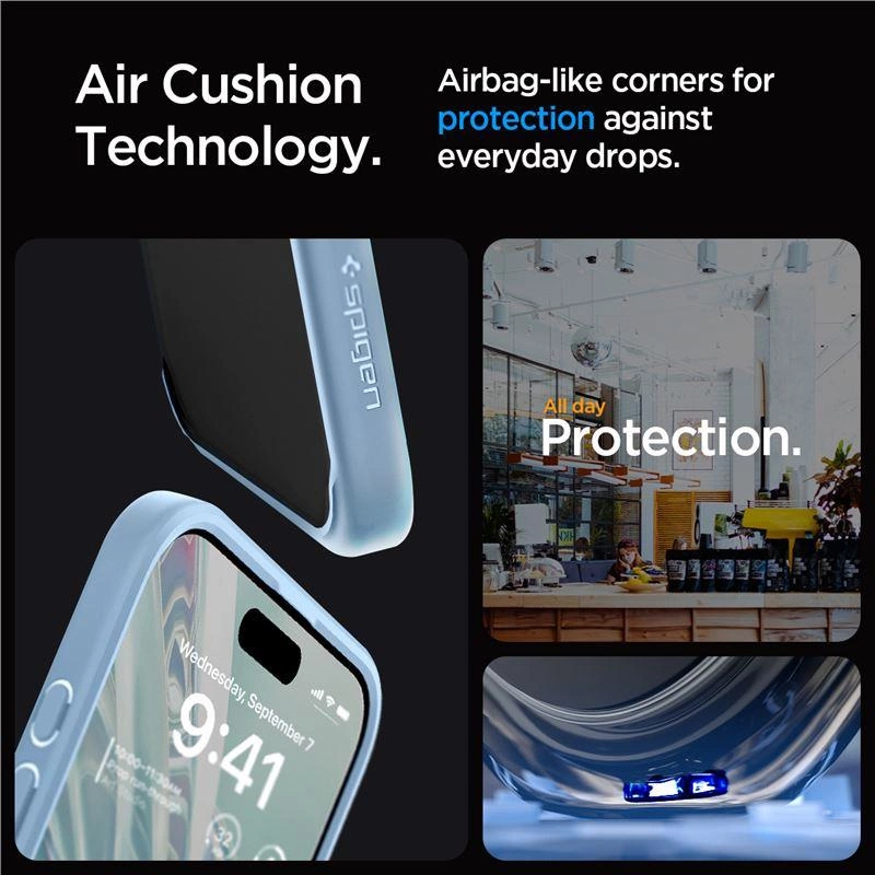 Spigen Crystal Hybrid Case for iPhone 15 Pro Max - Clear Blueeng