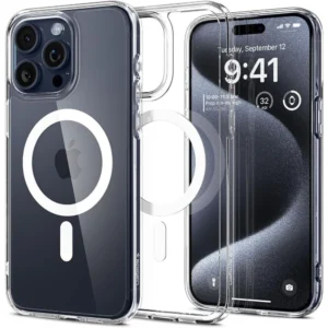 Spigen Ultra Hybrid Mag Case with MagSafe for iPhone 15 Pro - Whiteeng