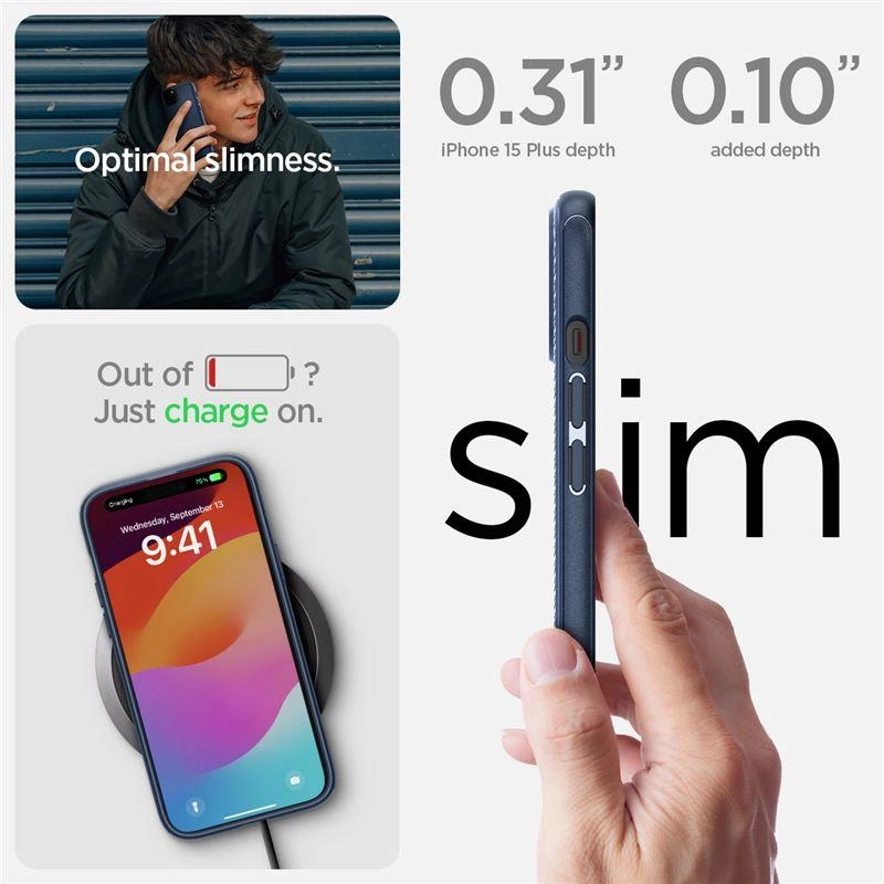 Spigen Mag Armor Case with MagSafe for iPhone 15 Plus - Blueeng