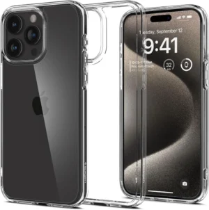 Spigen Ultra Hybrid Case for iPhone 15 Pro Max - Cleareng
